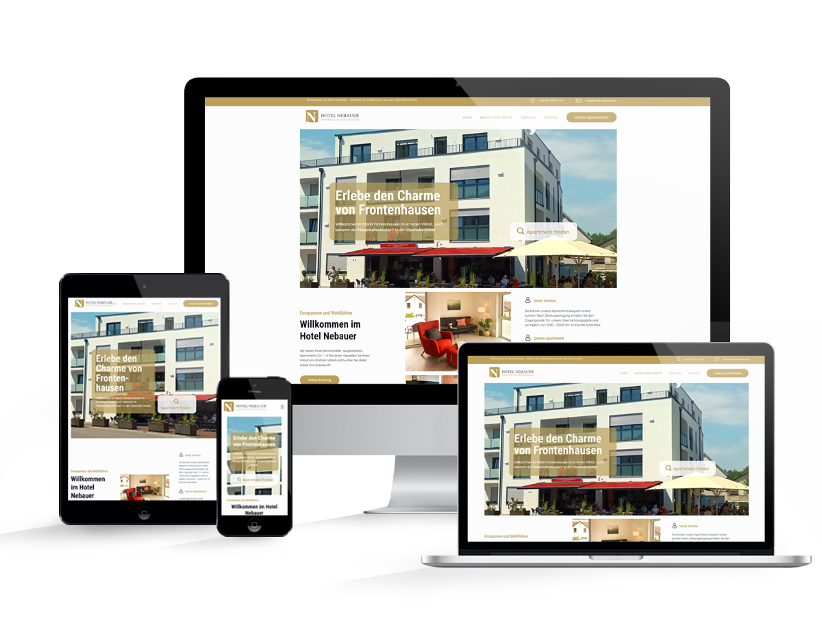Externe Website Hotel Nebauer in neuem Fenster öffnen Website Mockup Startseite Hotel Nebauer