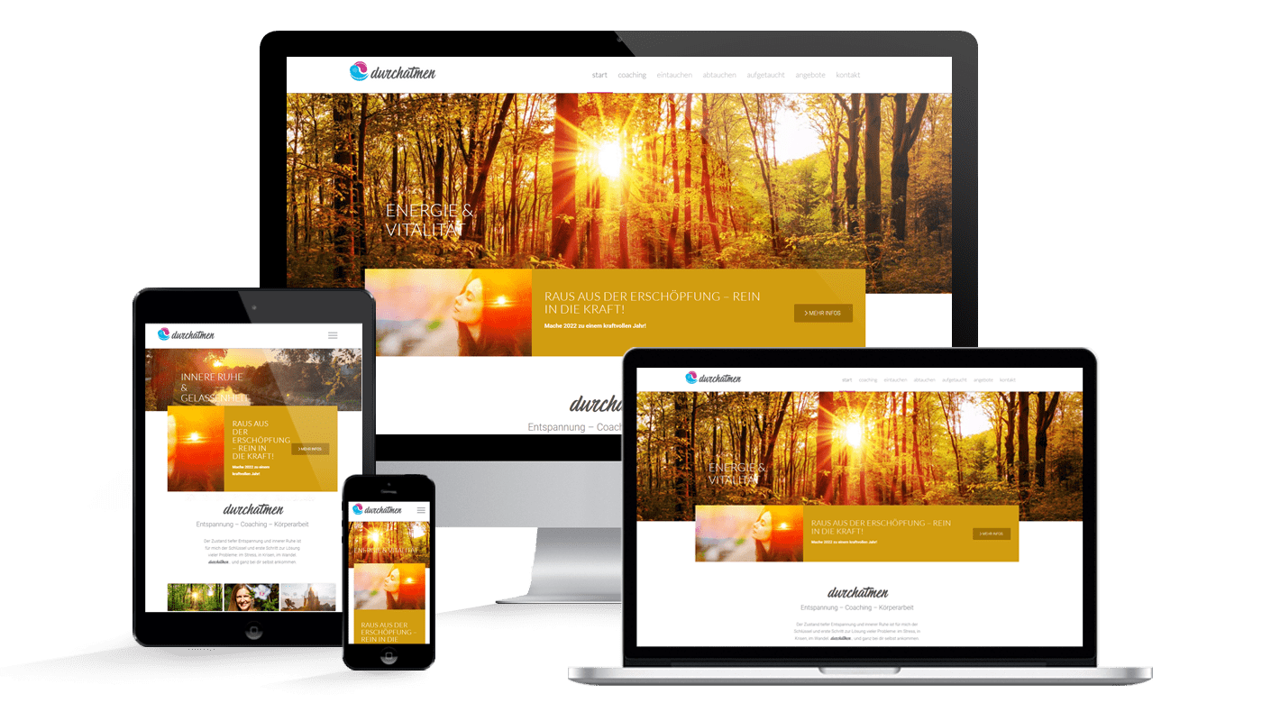 Externe Website durchatmen.jetzt in neuem Fenster öffnen Website Mockup durchatmen.jetzt